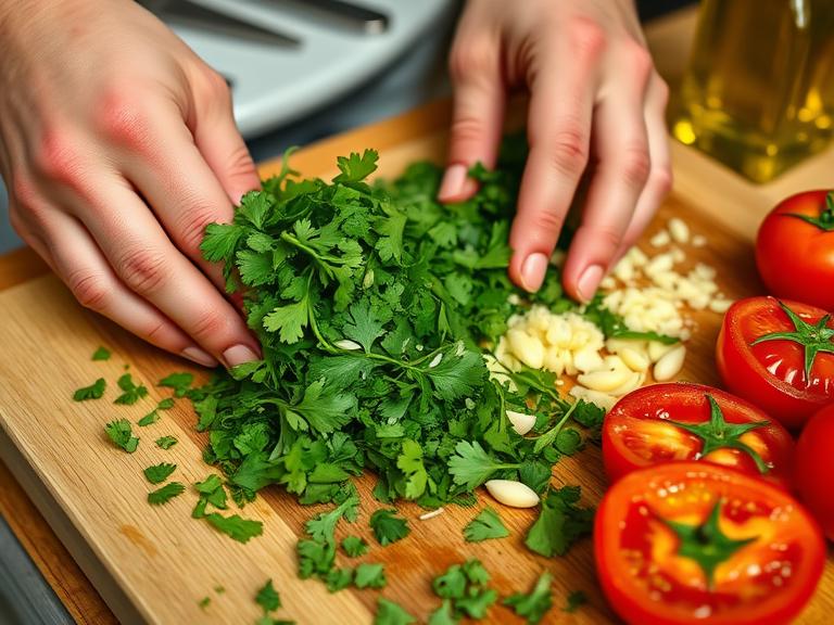 chimichurri pizza sauce sweet tomatoes recipe