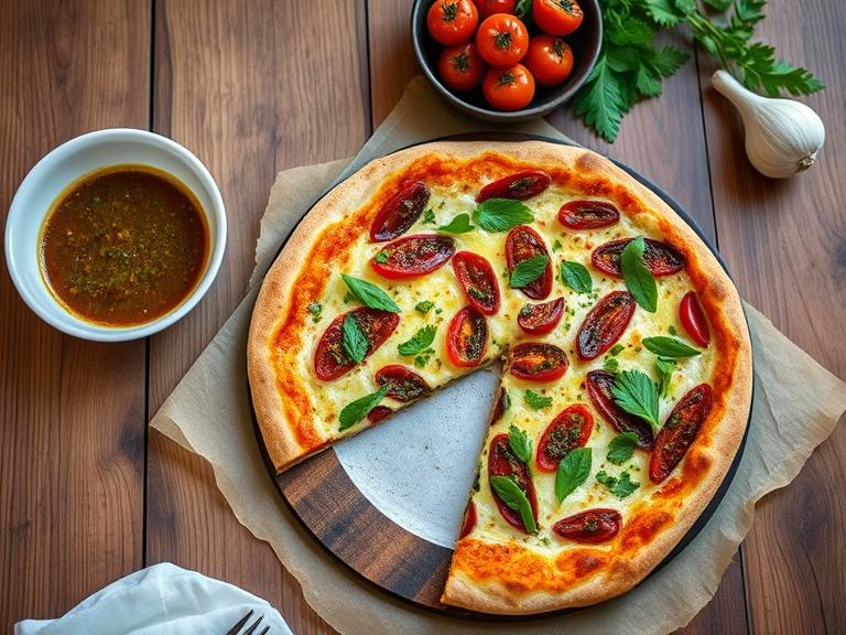 chimichurri pizza sauce sweet tomatoes recipe