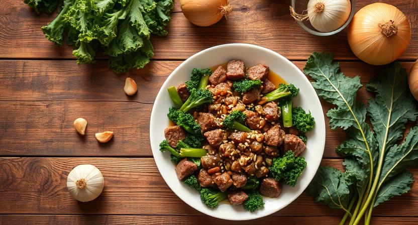 ground beef and kale recipe