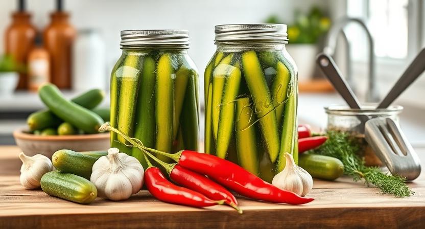 spicy dill pickle recipe canning